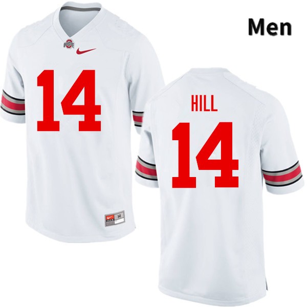 Ohio State Buckeyes KJ Hill Men's #14 White Game Stitched College Football Jersey